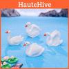 Adorable Cartoon Style Resin Swan Couples Miniature Animal Decor Pieces