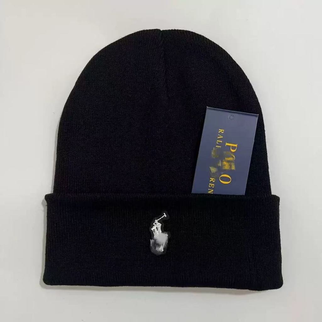 Cotton Knitted Hat With Classic Pony Pattern For Winter Cold Weather Wear
