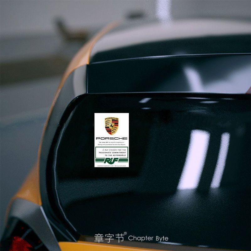 For Porsche JDM car sticker Cayenne Macan Panamera front windshield electrostatic sticker personalized decorative sticker