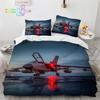 Airplane 3D Print Flying Plane Comfortable Duvet Quilt Cover Pillowcase Bedding Set Children Bedroom Decoration Home Textile