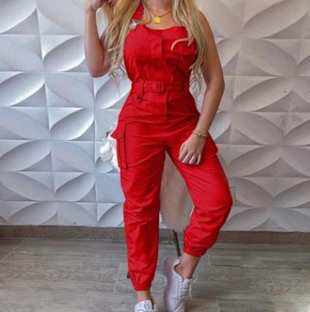 Женский модный повседневный праздничный комбинезон без рукавов с открытой спиной, летний комбинезон с камзолом