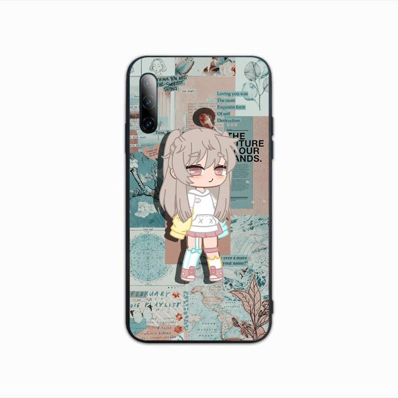 Cute Gacha Life Phone Case For Samsung A91 A81 A73 A72 A71 A30S A20 A12 A13 A52 A53 4G 5G Soft Black Phone Cover