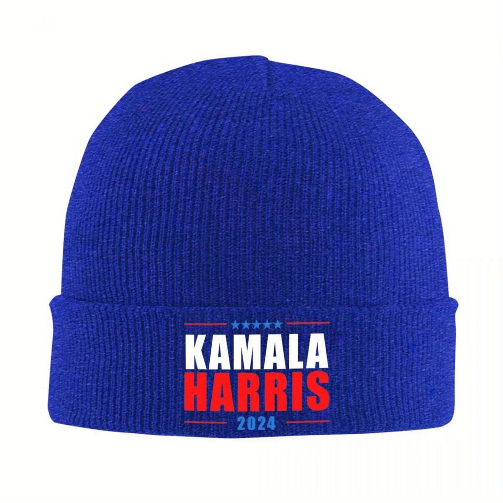 New Kamala Harris Madam President Knit Hat Beanies Autumn Winter Hat Warm Hip Hop Cap For Unisex Women