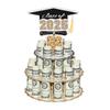 Graduation Wooden Money Holder Tower Double Layers Cash Storage Rack Class of 2025 Graduates Money Gift Grad Party Desktop Decoration