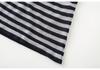 Autumn French Retro V-Neck Batwing Sleeve Striped Loose Sweater Top