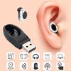 Мини-беспроводные Bluetooth-наушники, музыкальная гарнитура с громкой связью, гарнитура-вкладыши, USB-наушник, невидимый для телефона
