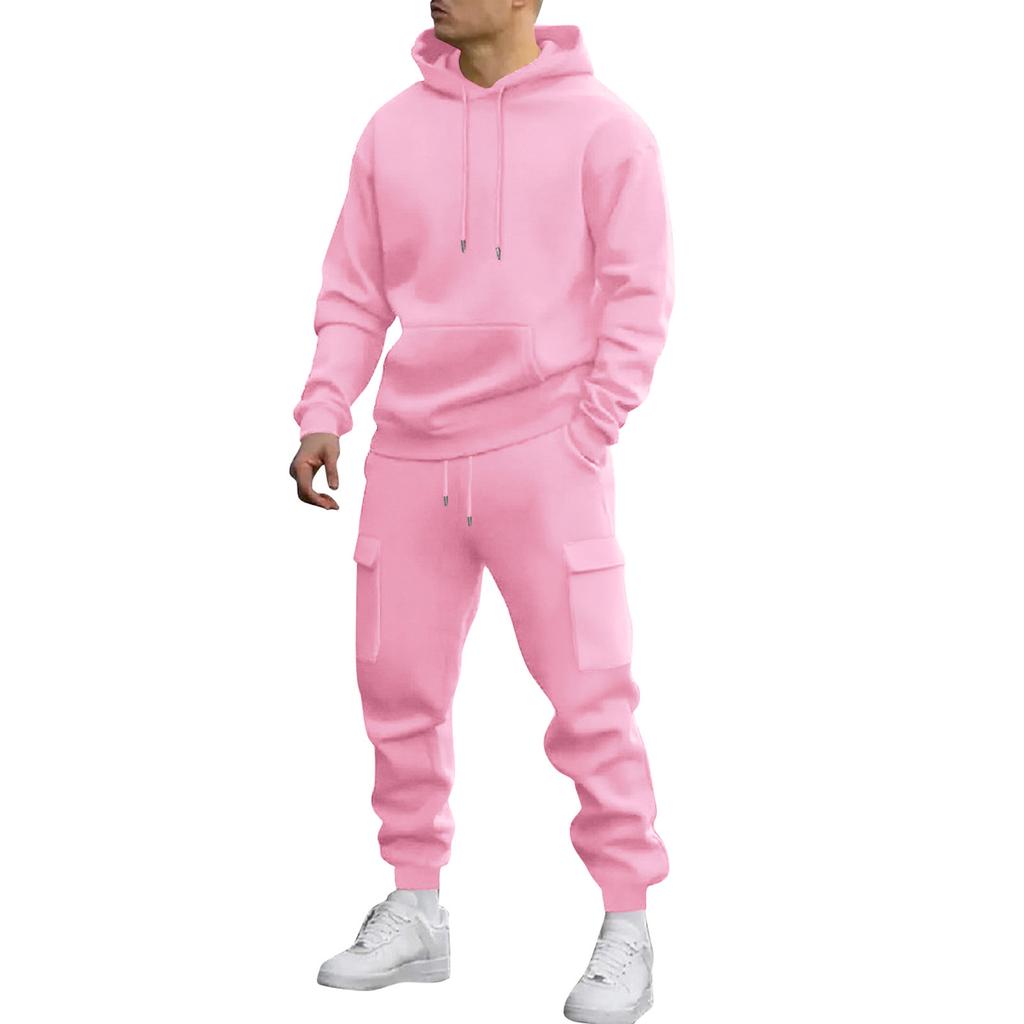 Men's Sweatshirt Suit Men's Solid Color Casual Sports Suit Sweatshirt Suit