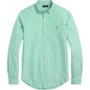 Polo Logo Embroidered Long Sleeve Loose Fit Button-Up Shirt Men Shirts Emerald 710792161017