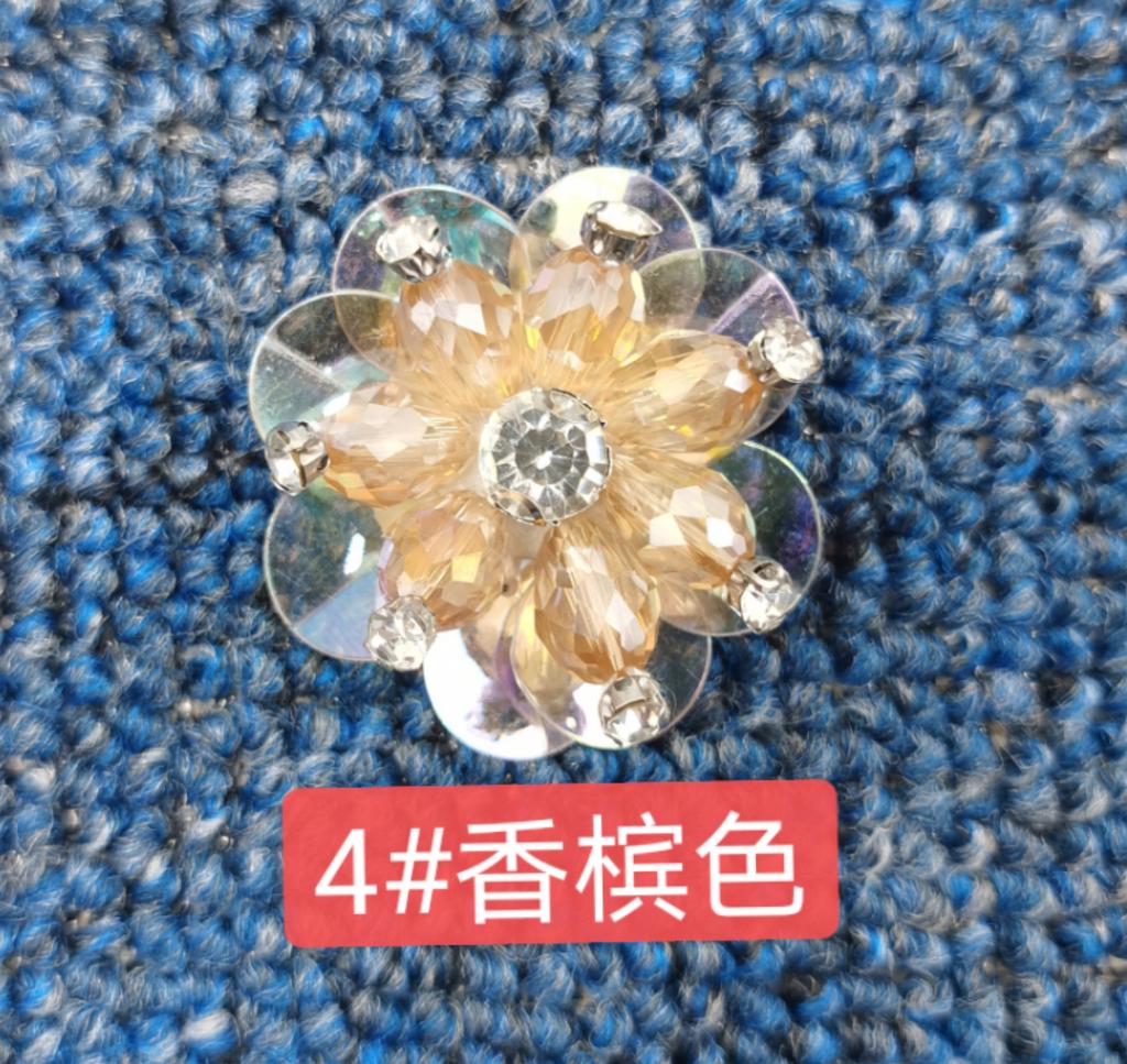 Цветные бусины Цветок Кристалл Ручная работа Бусины Одежда Ювелирные изделия Патч Декаль Аксессуары Сделай сам