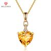 New Triangular Heart-shaped Amethyst Sea Blue Zircon Color Pendant Women's Clavicle Chain Necklace For Women Charm Dinner Party