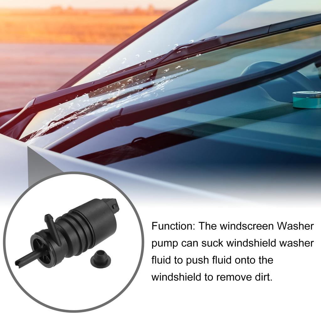 ACROPIX Насос омывателя лобового стекла № 1H5955651 Заменяет мотор насоса омывателя лобового стекла автомобиля для Pors-che 911 2012-2019 Пластик Черный 1 штука