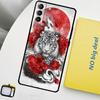 Чехол для телефона 'Красное Солнце Тигра' в японском стиле для Samsung Galaxy S25 Ultra S20 S21 S22 S23 Plus S24 Ultra S9 S10 S25 FE