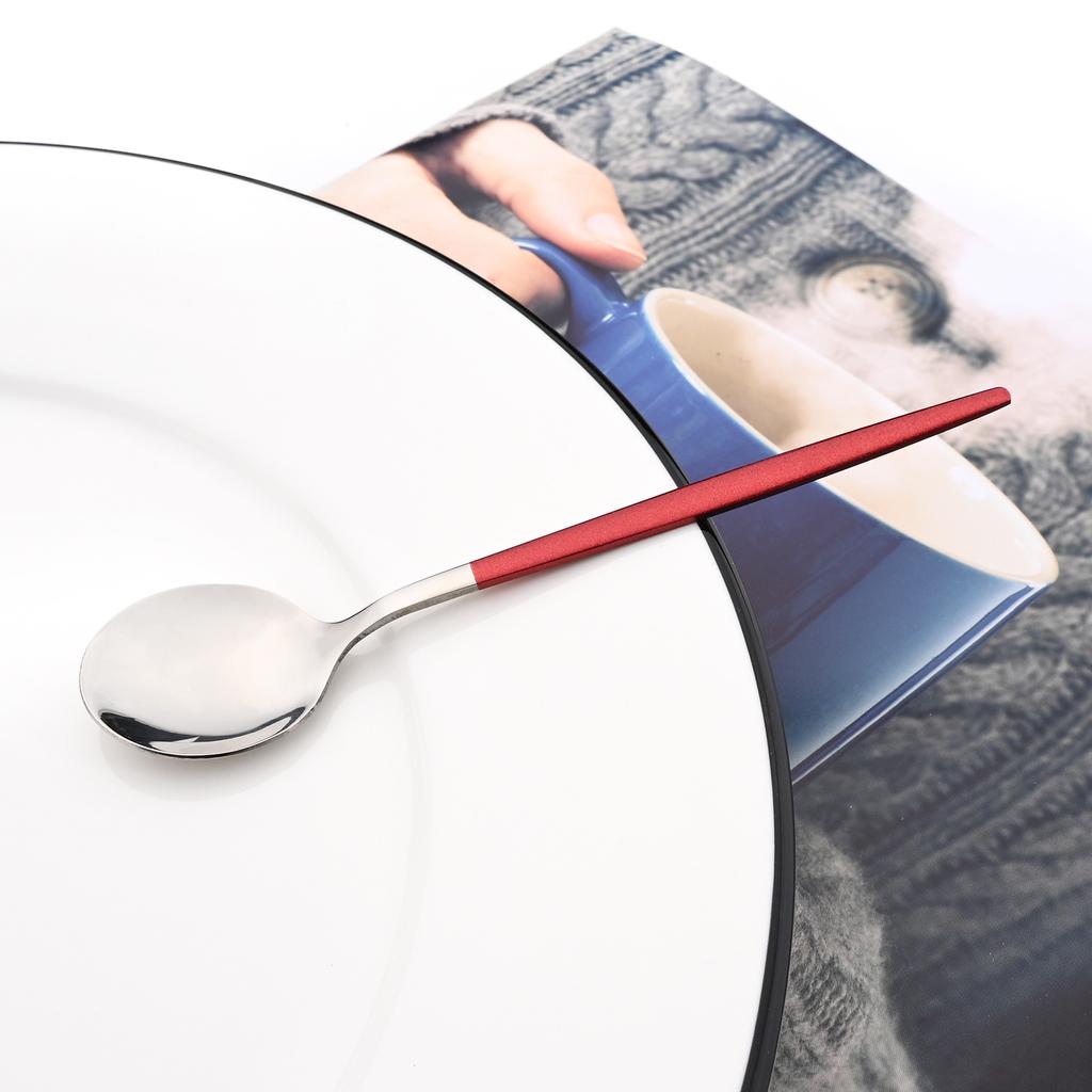 30pcs Black Gold Dinnerware Set Stainless Steel Flatware Set Cake Fork Coffee Spoon Knife Silverware Tableware Set Cutlery Set