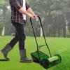 12" Hand Push Lawn Mower Manual Reel Lawn Sweeper Adjustable 5 Blades Grass Catcher Manchine Gardening Kit 23L for Courtyard