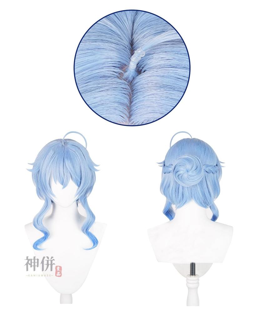 Ganyu Cosplay Lantern Festival Genshin Adult Cultural Festival Event Stage Outfit Wig Size [Excellent Product] Wig, Costume, Impact, Costume, Costume,