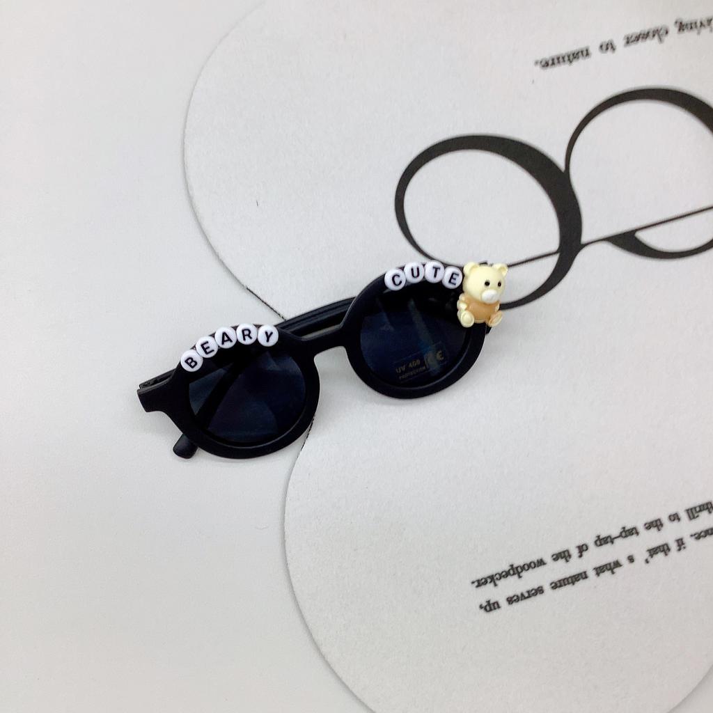Винтажные детские солнцезащитные очки, милые детские солнцезащитные очки с медвежонком, модные мультяшные очки с защитой от ультрафиолета для мальчиков и девочек