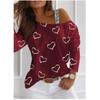 Women's New Top Leakage Shoulder Sequins Fashion Pullover Long-sleeved T-shirt