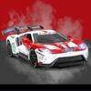 Масштаб 1/32 Ford V8 GT, литая под давлением модель автомобиля, игрушечный автомобиль с откатным механизмом, звуком и светом для детей, коллекция подарков для мальчиков и девочек