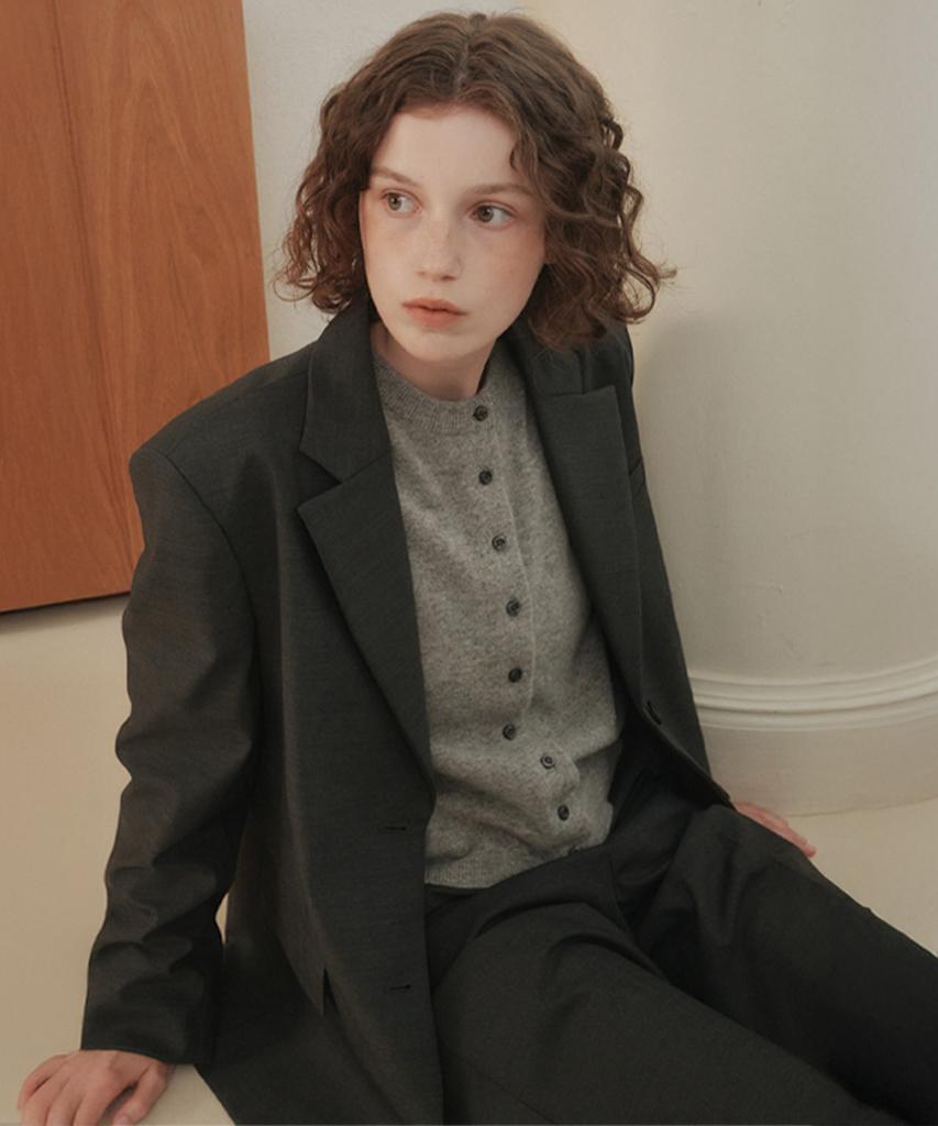 Ava Molli Martin Melange Single Jacket (D/Grey)