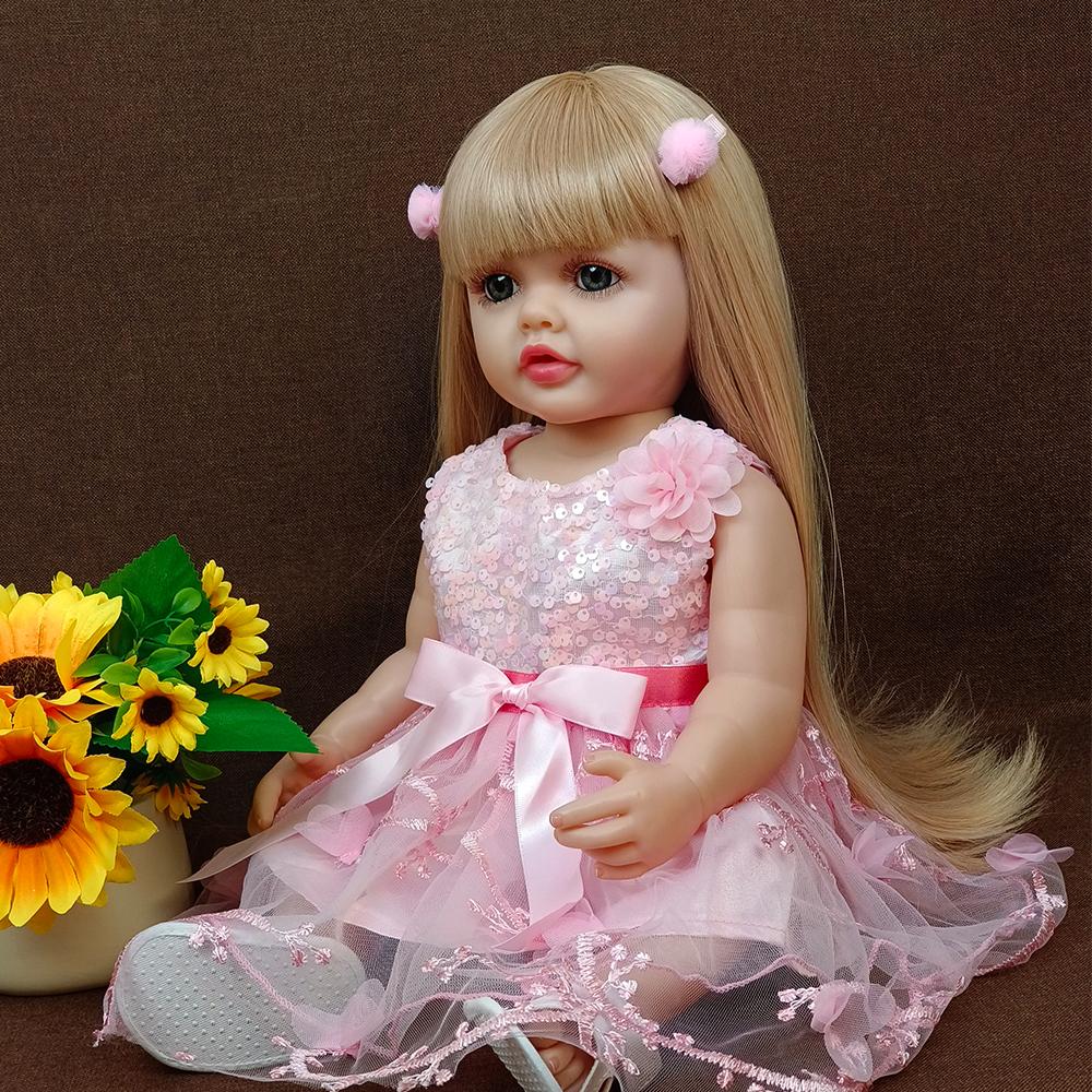Кукла для новорожденных, 55 см, подарок на день рождения для девочек, реалистичная кукла-реборн, рождественские подарки для детей, игрушки