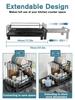 Dish dish drying kitchen counter dish 69 x 30 x expandable width 2 tiers drainer, rack, drainer, 39.5 cm, 42-69 cm, black,