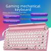 Wireless Bluetooth Steampunk Mechanical Keyboard for Mobile Phones & Tablets