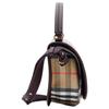 Burberry Highlands Check Jacquard Woven Saddle Bag Women Shoulder Bag Beige 81121601