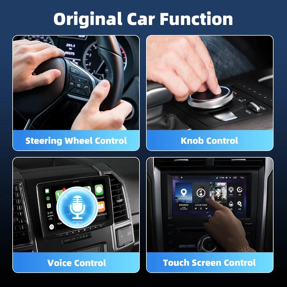 Wireless 2 In1 CarPlay Adapter Smart Dongle AI Box Android Auto Plug and Play Bluetooth WiFi USB/Type C for Apple iPhone Android