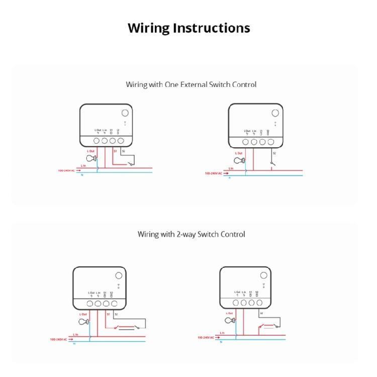 ZBMINI Extreme L2 Zigbee DIY Переключатель Без Нейтрального Провода Двухстороннее Управление