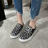 Модные женские туфли Zapatillas De Deporte, новые модные туфли с круглым носком, леопардовый узор, плоские вулканизированные туфли на плоской подошве для женщин