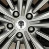 Car Decor 56mm 4pcs  Skull Logo Car Wheel Center Hub Cap Aluminium Sticker For Universal Cars Styling Accessories FF4