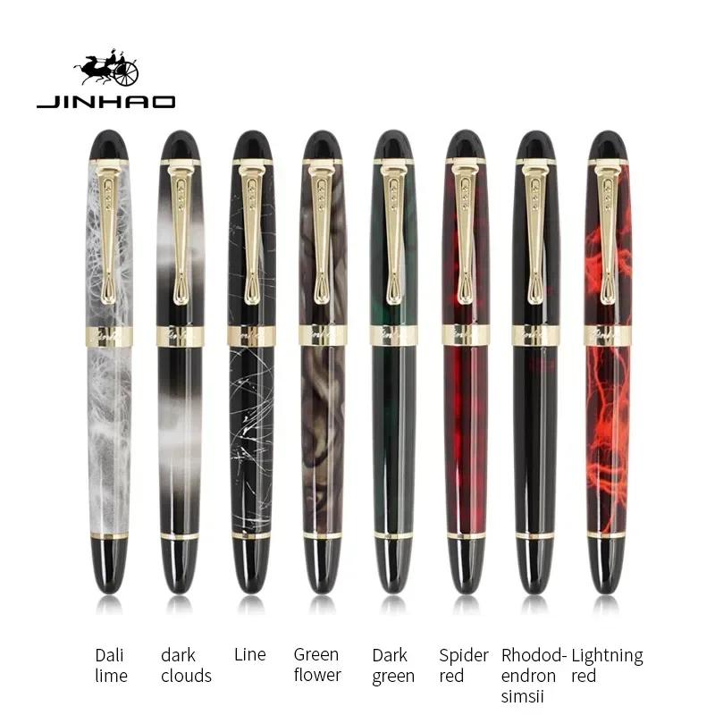 Jinhao X450 Роскошная перьевая ручка Высококачественные металлические чернильные ручки для офиса Школьные принадлежности Канцелярские ручки для письма