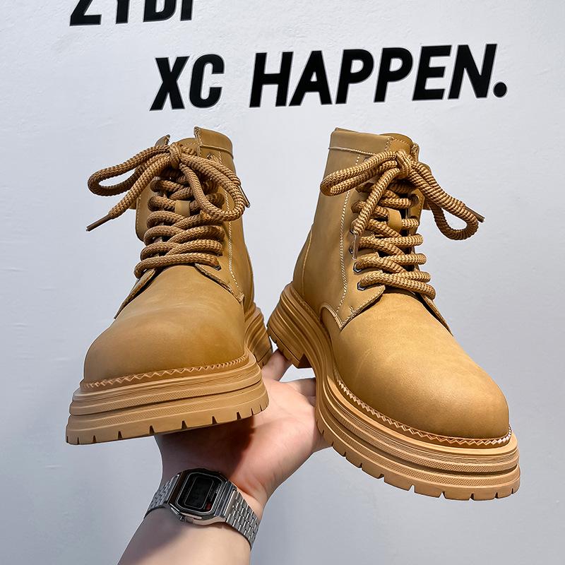 Martin boots men's 2024 new high-top rhubarb boots retro and old thick-soled tooling boots versatile boots 7779-A