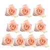 10 штук искусственных шелковых бутонов роз, цветочные головки 5,5 см, розовые