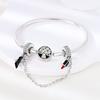 925 Silver Lipstick High Heels Charms For Lady Pendant Fit Bracelet DIY Ornament