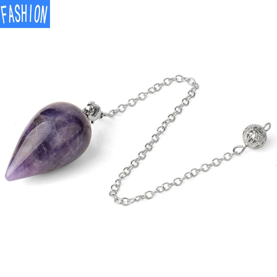 Капля воды, аметист, персонализированная универсальная независимая упаковка, подвеска-маятник из натурального кристалла