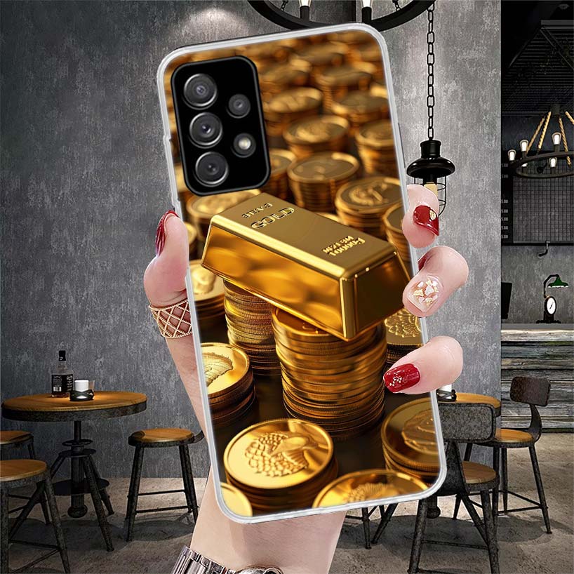 Мягкий чехол для телефона с тонким золотым узором для Samsung Galaxy A12 A22 A32 A52 A72 A02S A51 A50S A71 A70 A31 A20S Note 20 Ultra S