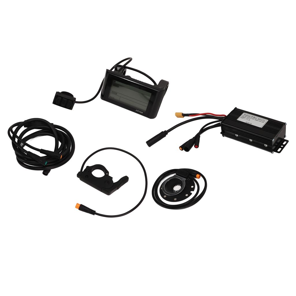 Контроллер для электровелосипеда с синусоидальным сигналом DC24V 36V 48V, панелью SW900, датчиком мощности, курком газа под большой палец для велосипеда