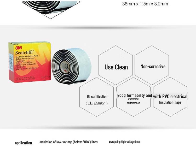3M Scotchfil Electrical Grade Waterproof & Fireproof Putty Tape
