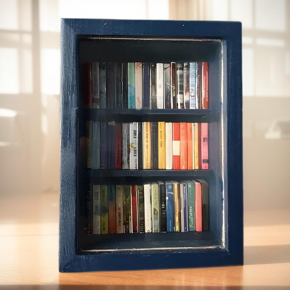 Карманная книжная полка Anxiety с 60 миниатюрными книгами для снятия стресса и декоративного декора библиотеки домашнего офиса