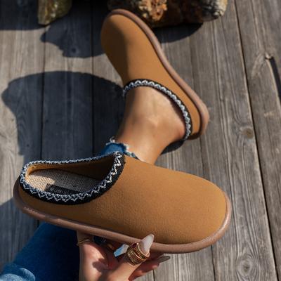 Внешняя торговля большой размер осень и зима новые кружева популярные плоская подошва модные зимние ботинки женская обувь полусапоги хлопковая обувь утолщенный плюш