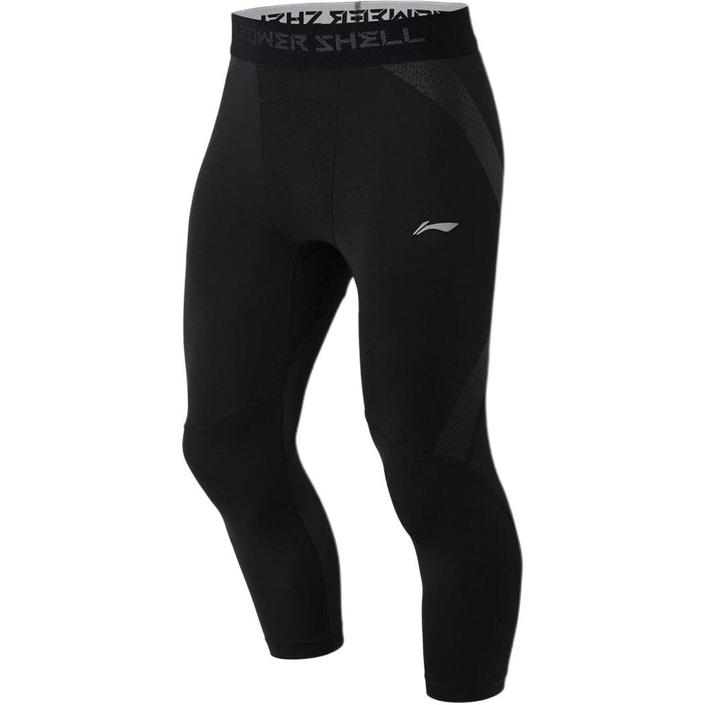 Штаны для фитнеса Li Ning Training Series с логотипом Seven-Point, черные, мужские AUQSB25-1