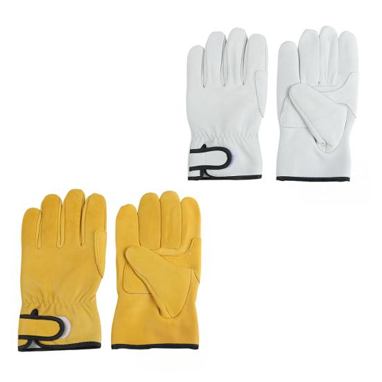 1 Pair Welding Protective Gloves Hand Protection Fake Sheepskin Work Gloves Anti-Slip Adjustable Wrist Opening Safety Gloves