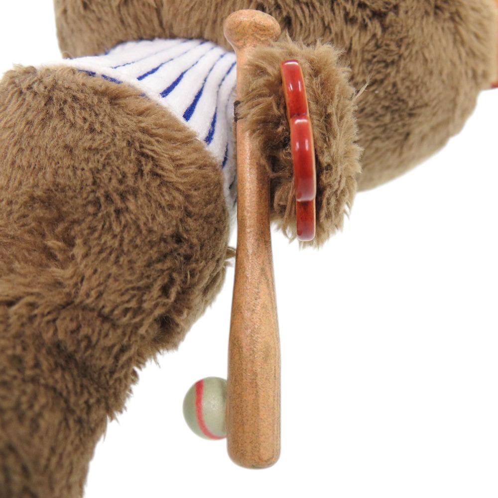 Used AUTHENTIC LOUIS VUITTON M03177 baseball Bag Charm Louis Bear Brown Faux fur