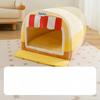 Curved House Kennel for Large Dogs Pet Kennel Golden Retriever Labrador Autumn and Winter Kennel Dog Bed