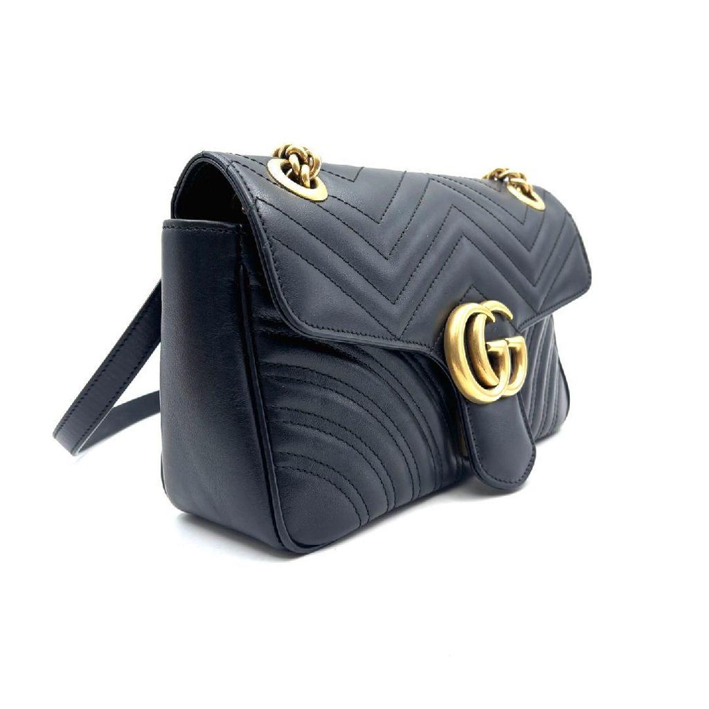 [Pre-Owned] Gucci GG Marmont Small Matelassé Shoulder Bag 'Black' - Very Good #1I5NVWR