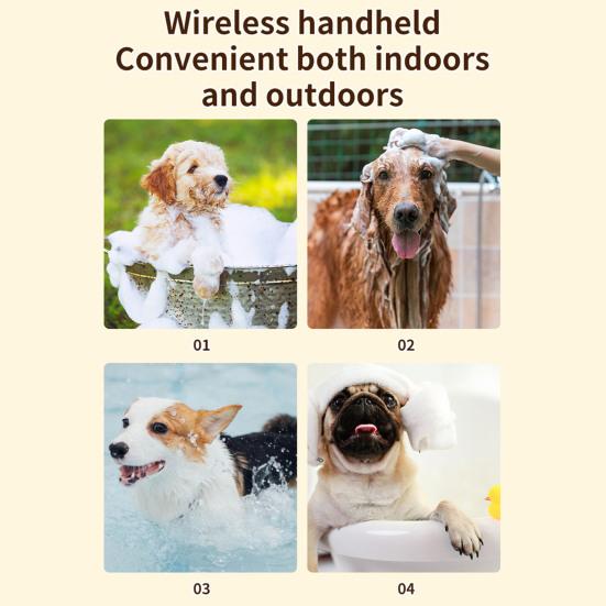 Электрический дозатор для пенящегося шампуня 400 мл, автоматический распылитель шампуня для душа собак, перезаряжаемый дозатор мыла для купания собак и кошек, чистка кухонной раковины