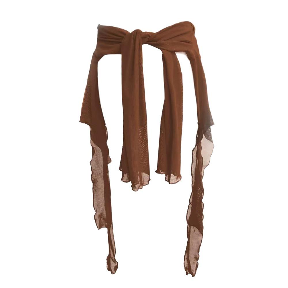 See Through Jazz Dance Scarf Streetwear Y2K Belt Jeans Pants Decor Waistband