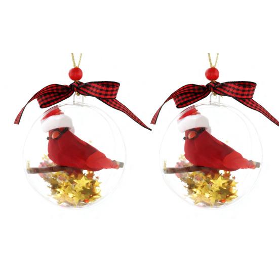 Природа Птицы Шар Орнамент 3D Животное Прозрачный Пластиковый Шар Украшение Рождественская Елка Мемориальный Подарок для Любителей Птиц