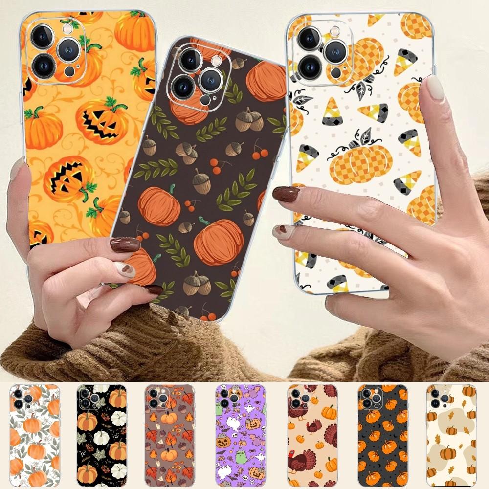 Pumpkin Phone Case For iPhone 14 11 12 13 Mini Pro XS Max Cover 6 7 8 Plus X XR SE 2020 Funda Shell